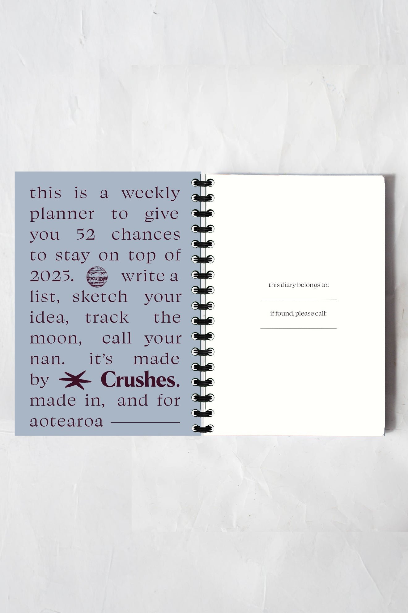 2025 Weekly Diary - Blue and Maroon *Pre-Order*