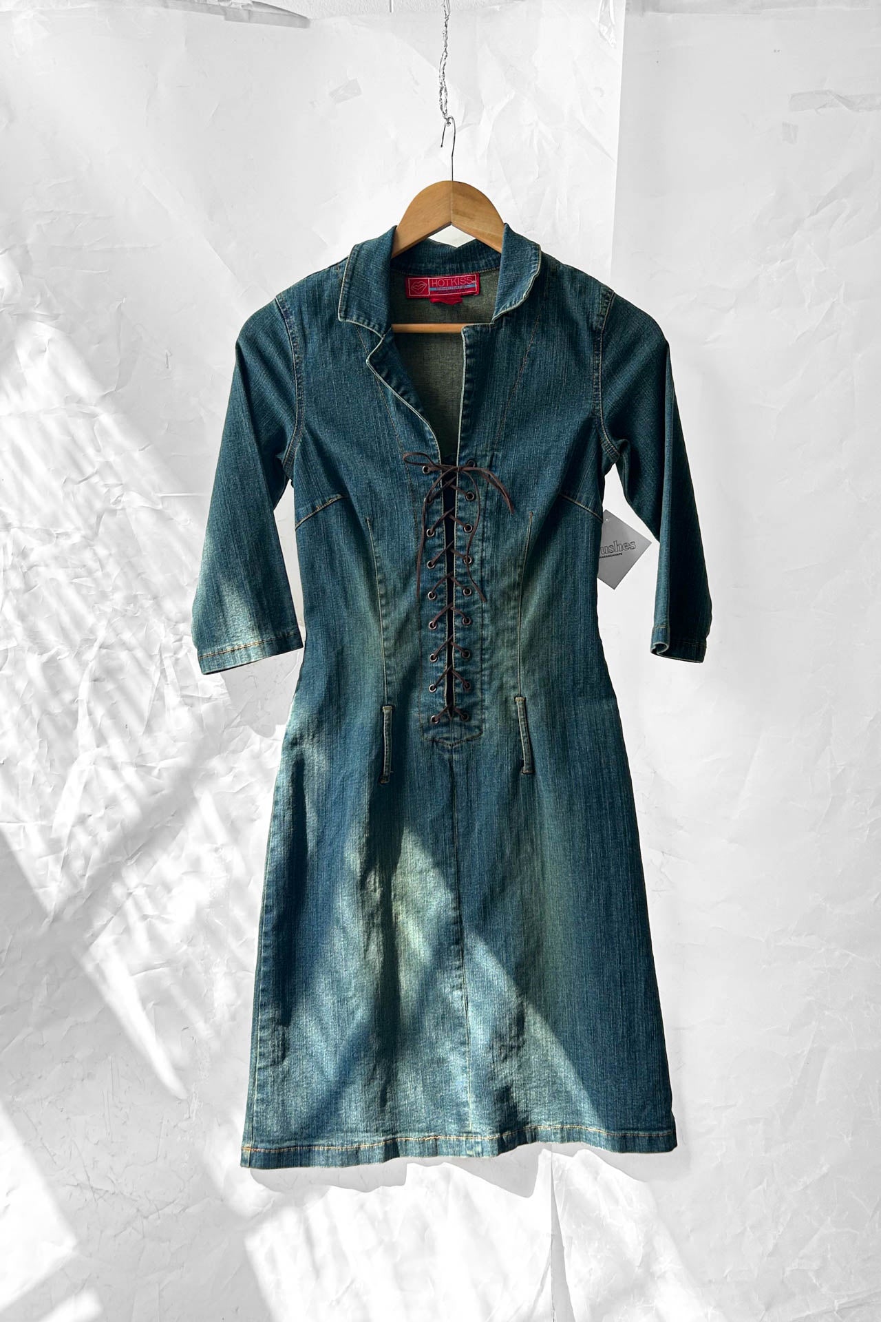 Y2K Denim Lace Up Dress