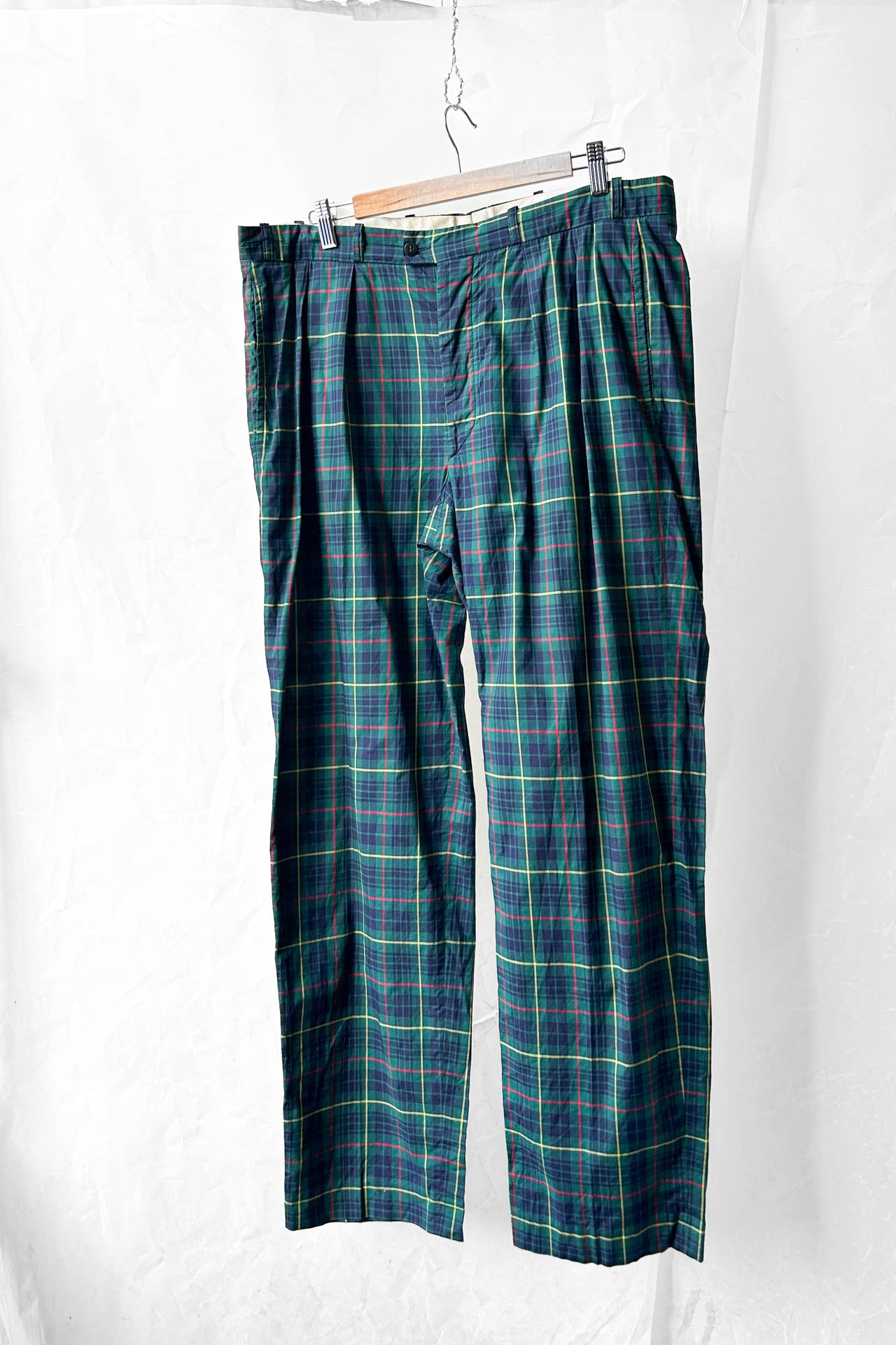 Vintage Cotton Tartan Pants