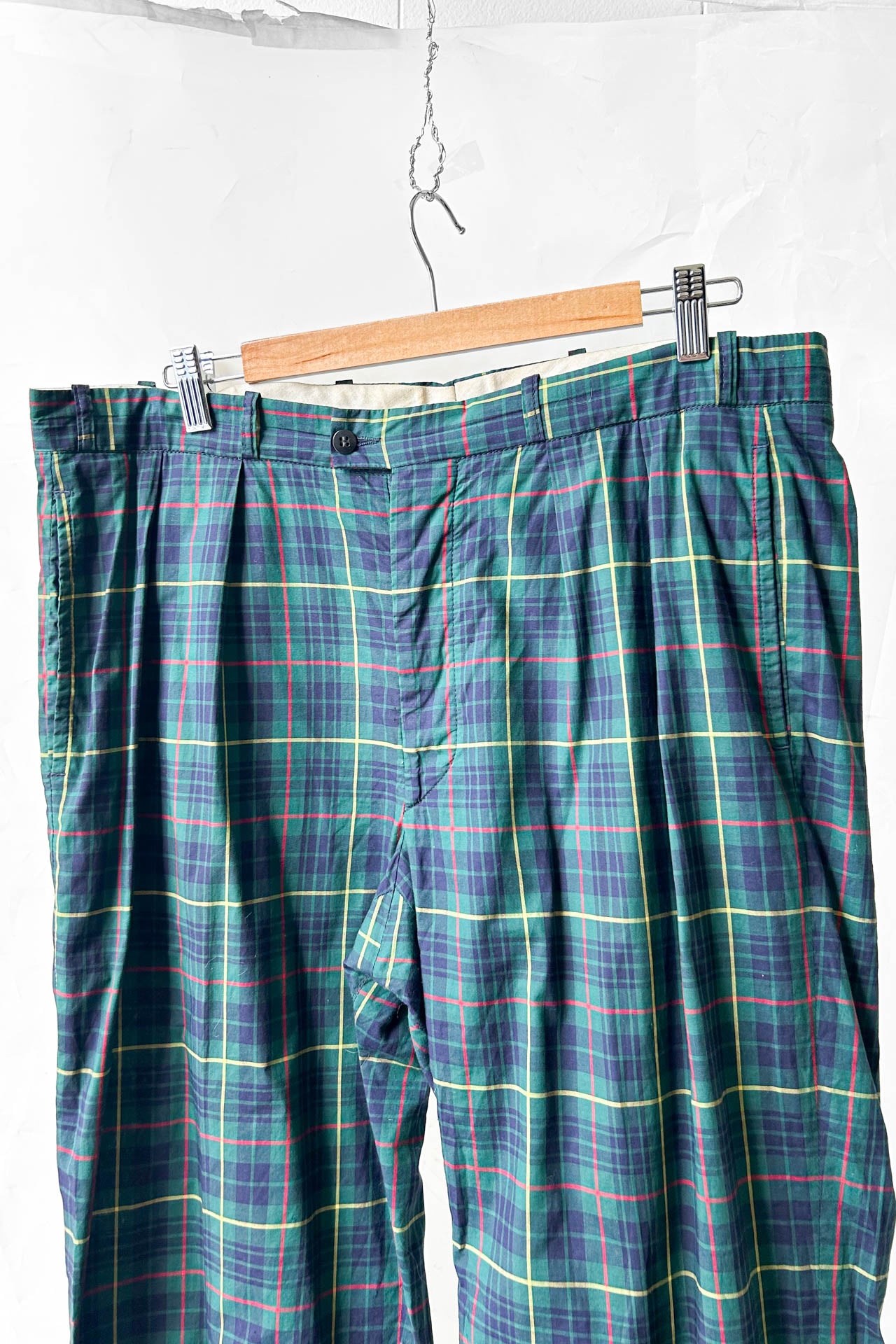 Vintage Cotton Tartan Pants