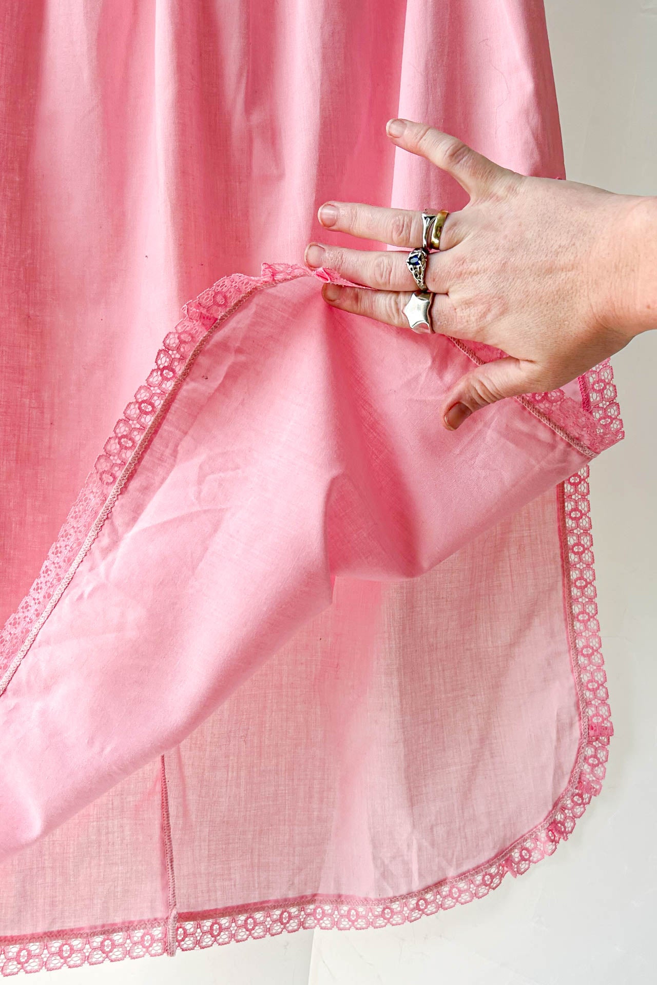 Vintage Pink Cotton Candy Slip Skirt