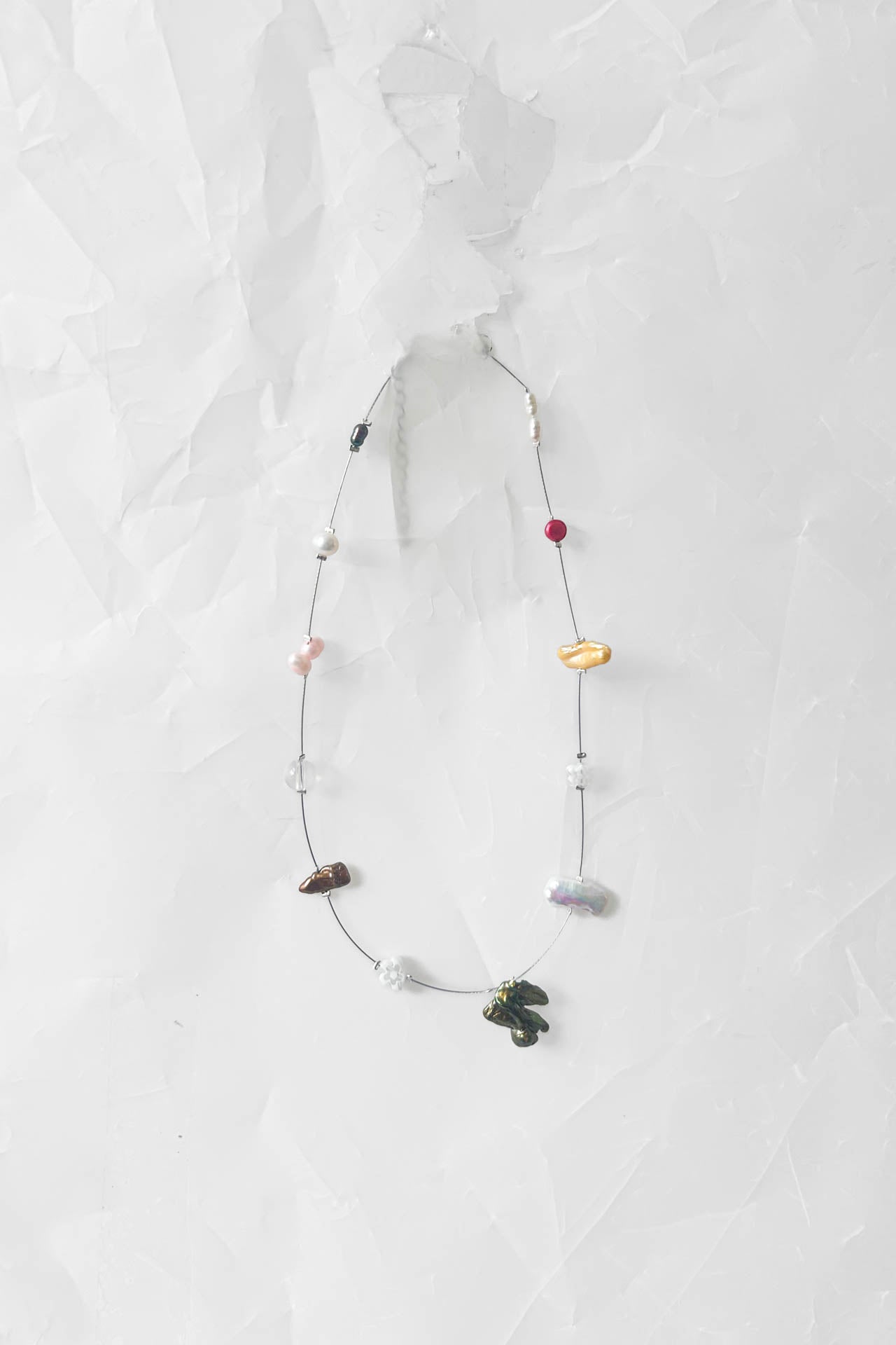 Floating Colourful Pearl Necklace