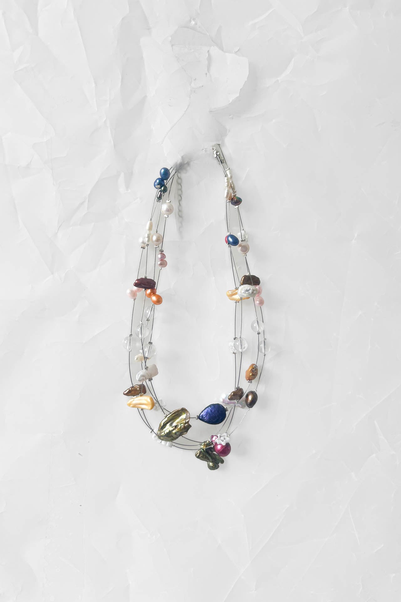 Floating Colourful Pearl Necklace