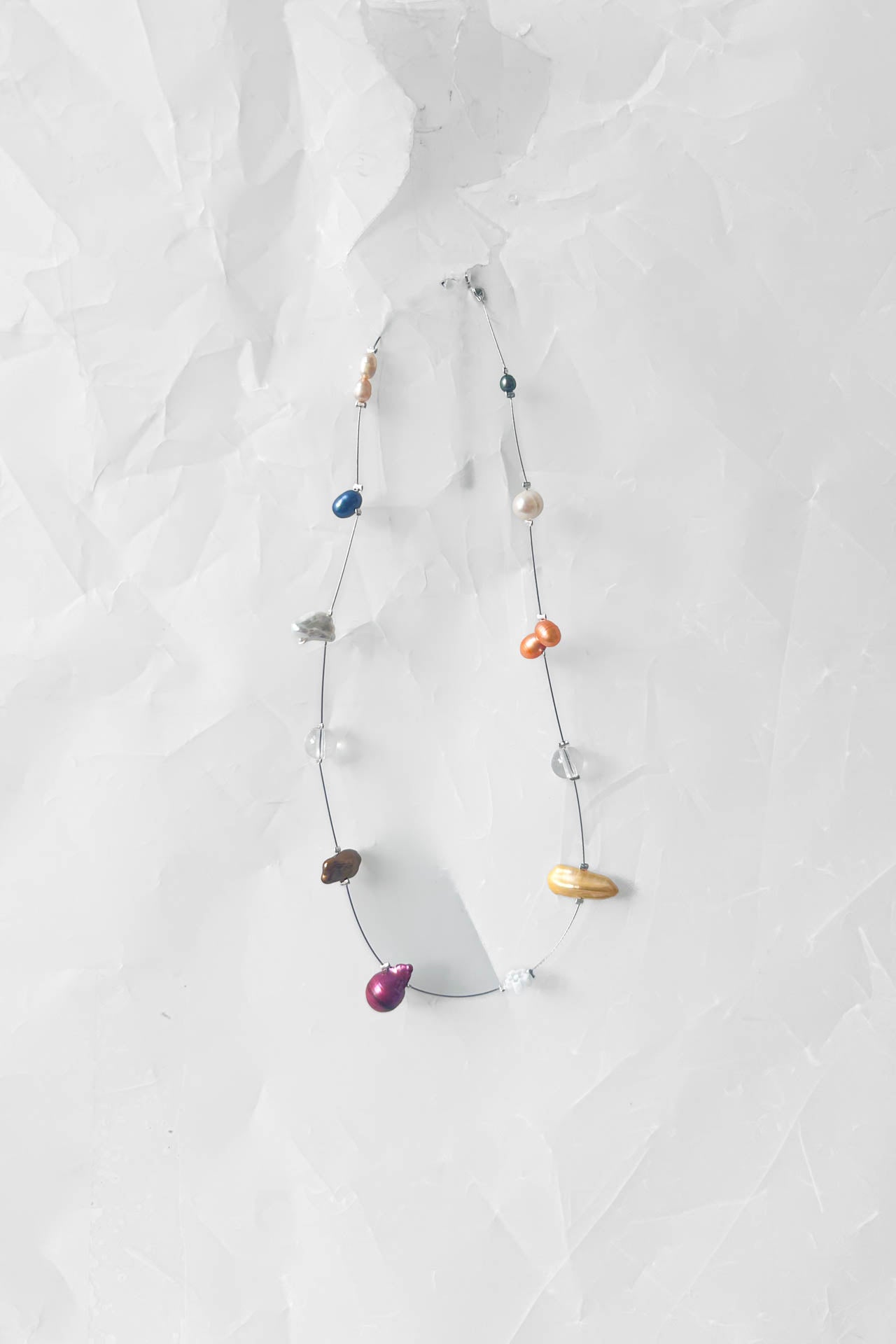 Floating Colourful Pearl Necklace