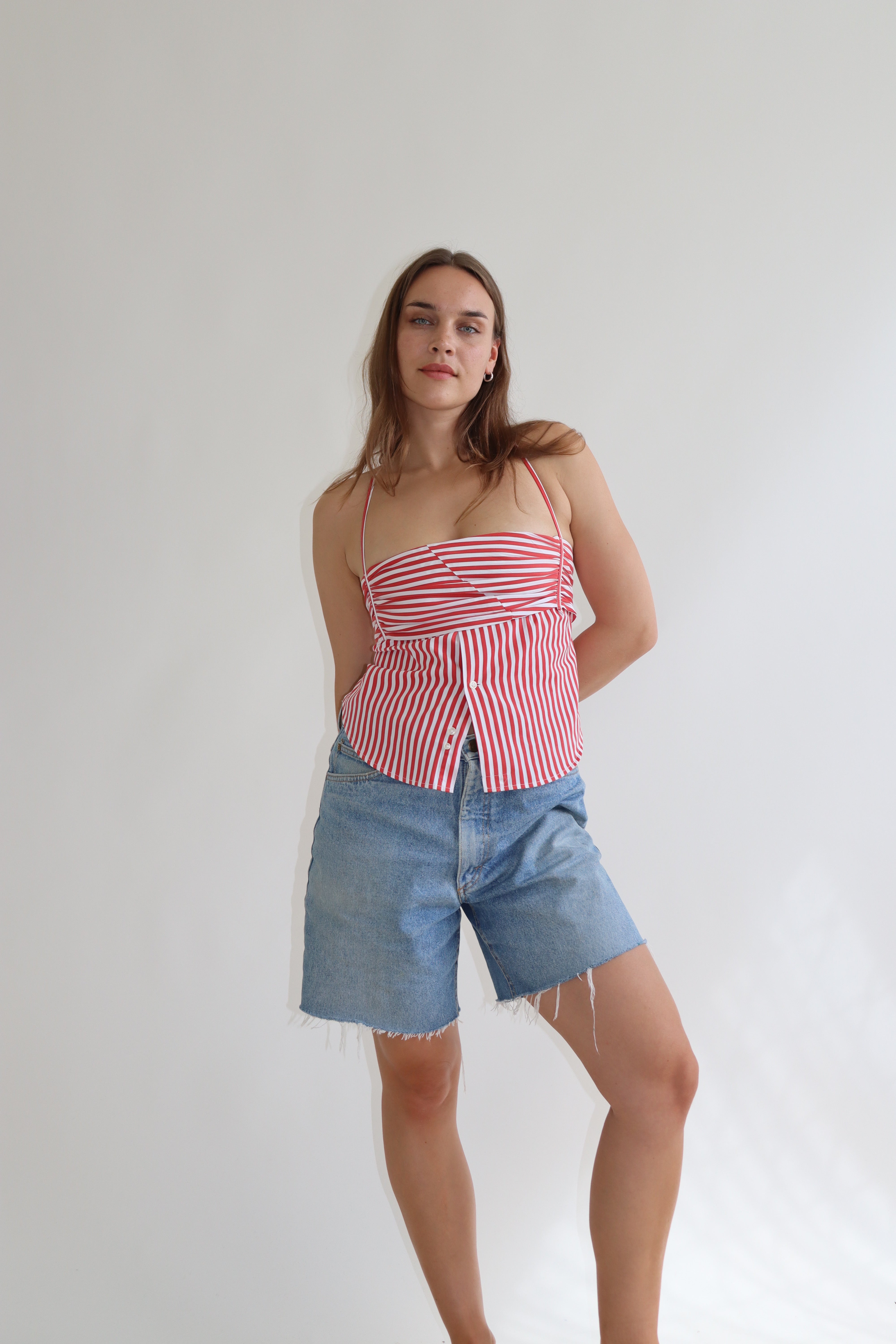 Tobi Top - Red Striped (XS)