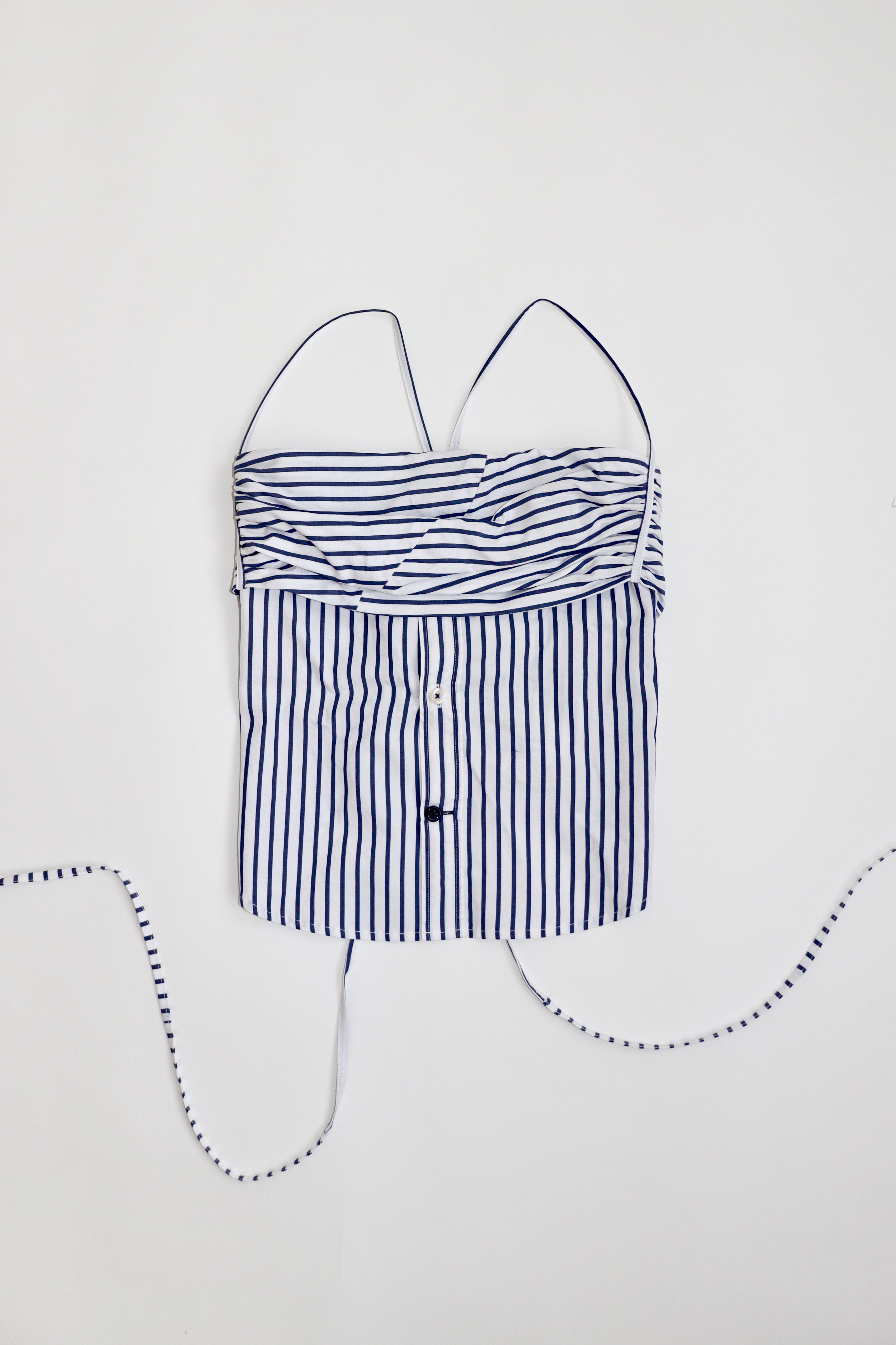 Tobi Top - Navy Striped (XS)