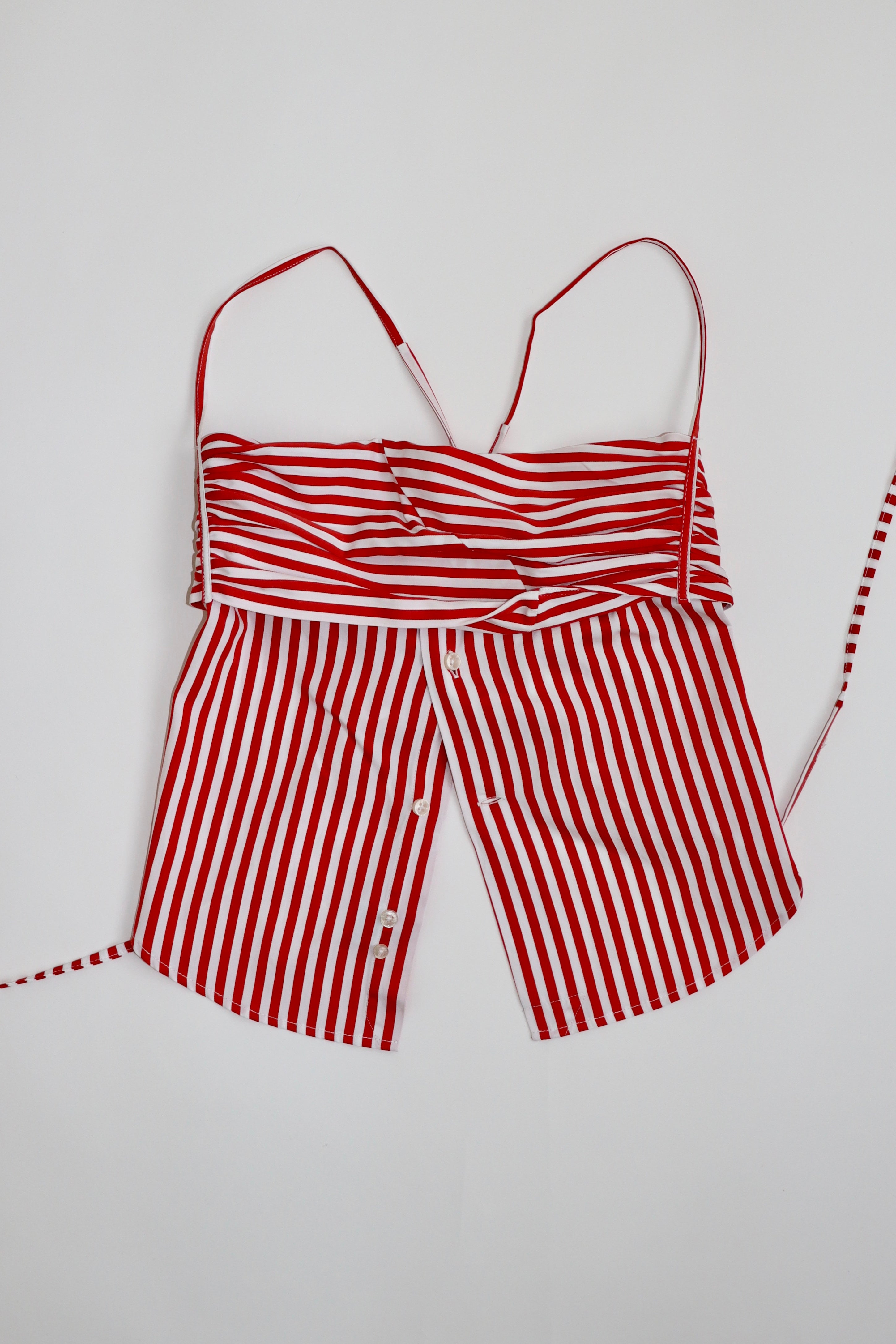 Tobi Top - Red Striped (XS)