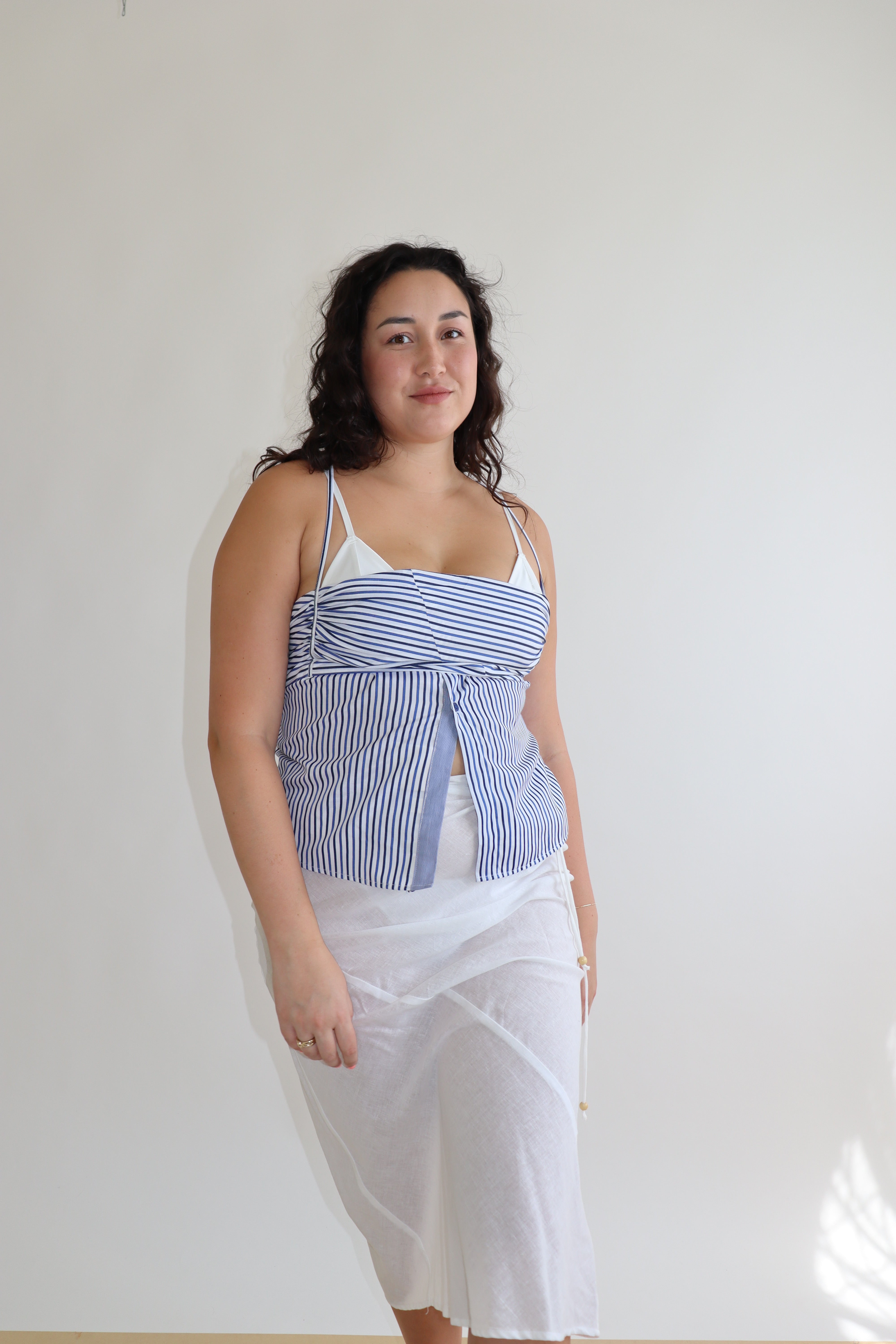 Tobi Top - Blue Striped (XL)