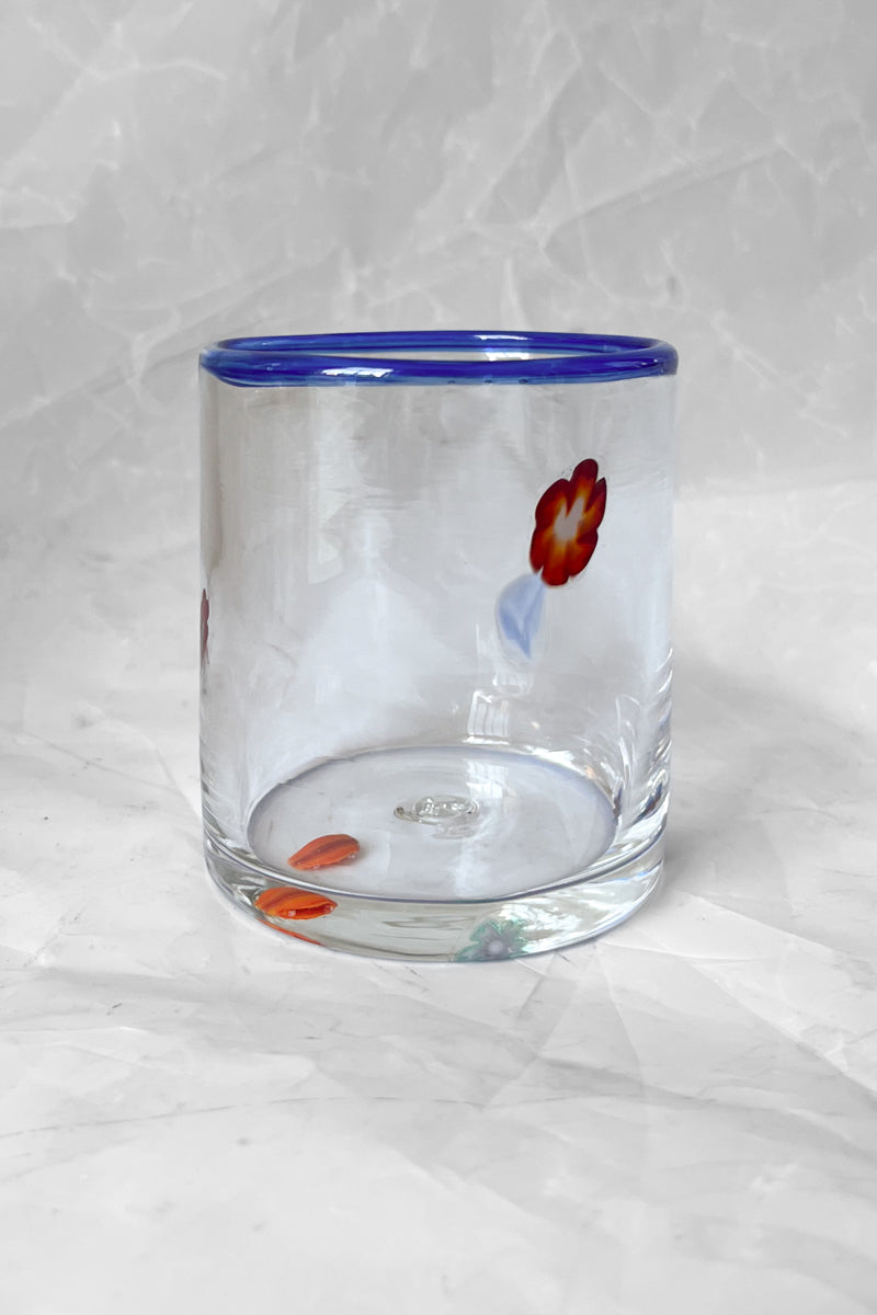 Mouth-blown Glass Flower Tumblers