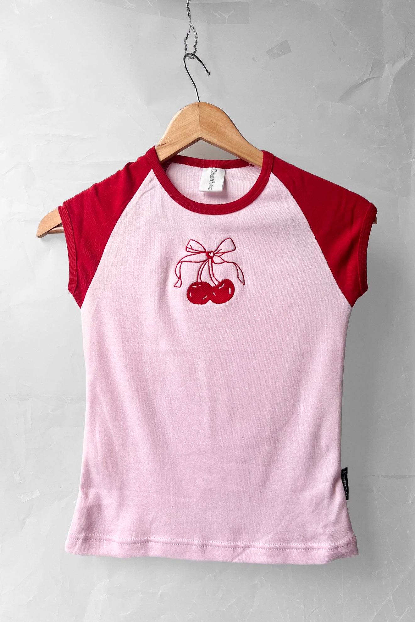 Embroidered Cherry Bow Tattoo Tee