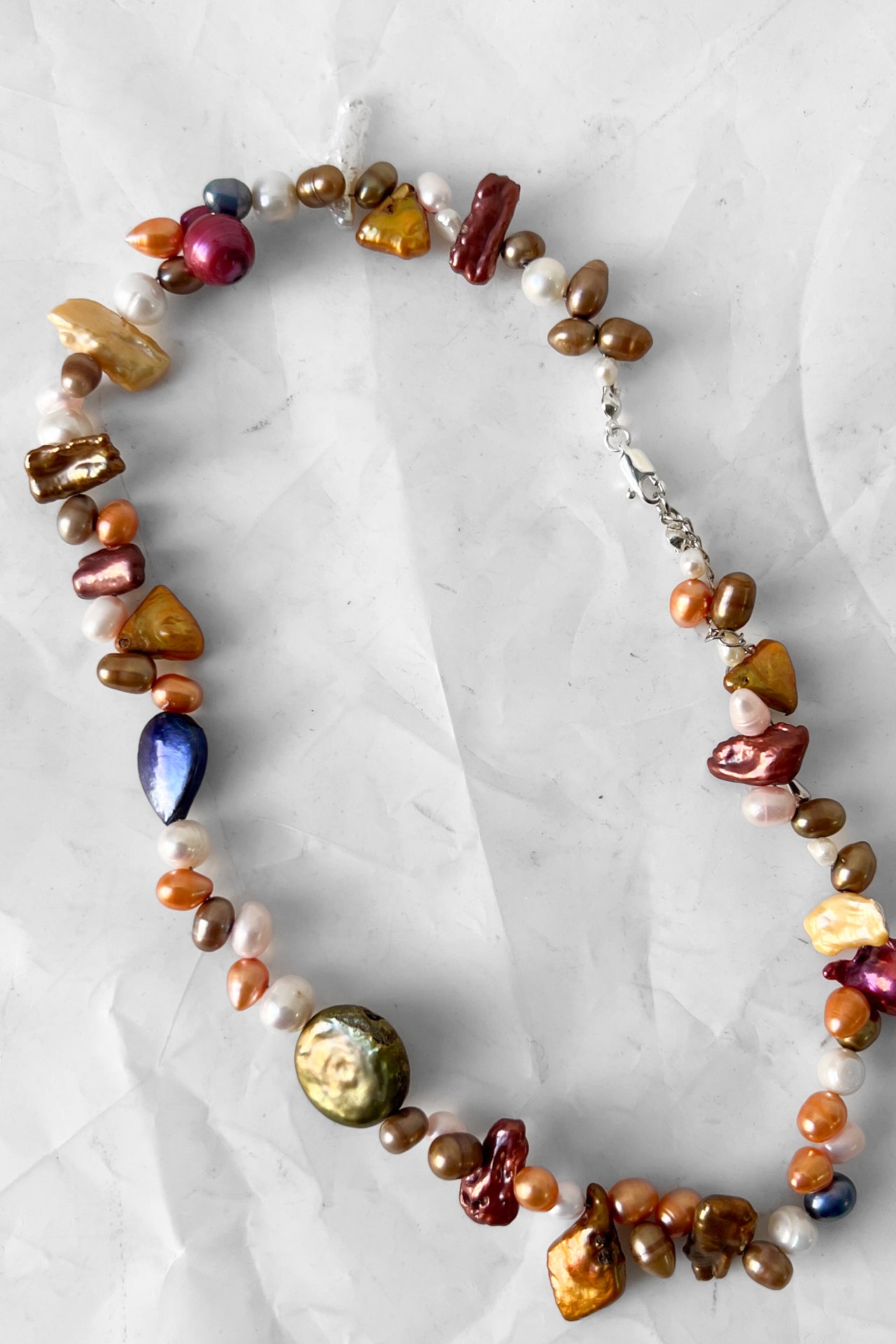 Colourful Pearl Strand Necklace