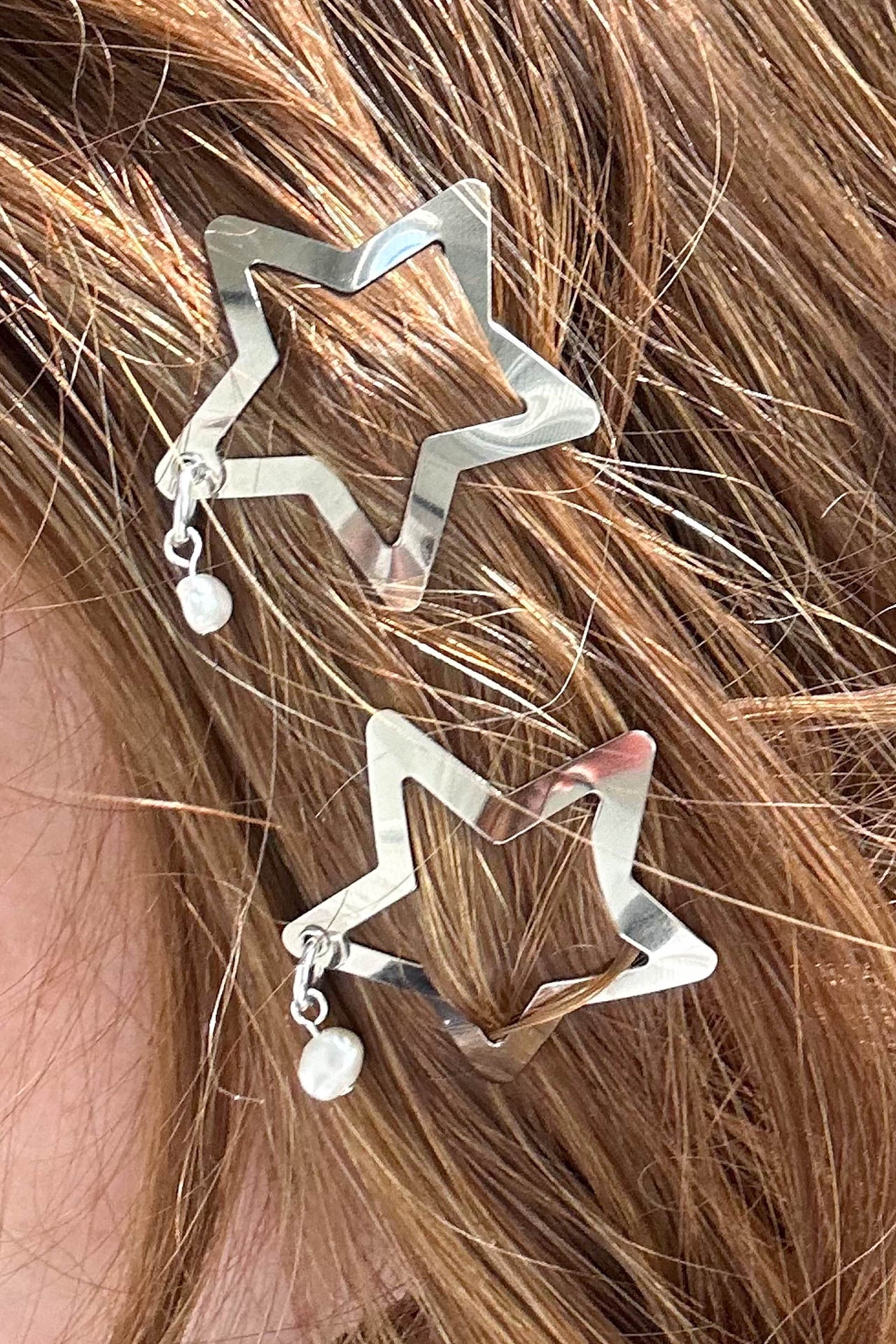 Star + Pearl Hair Clip Set