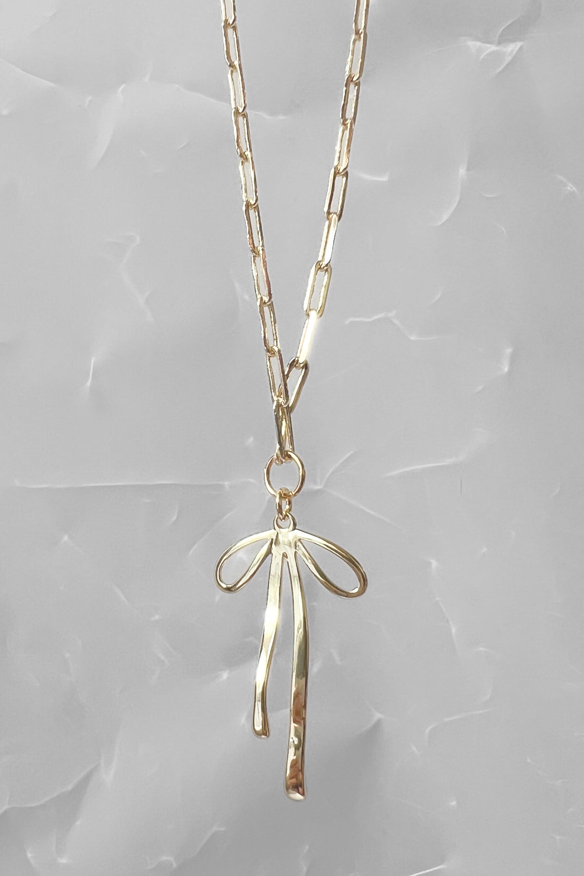 Bow Anchor Necklace in Gold/Silver