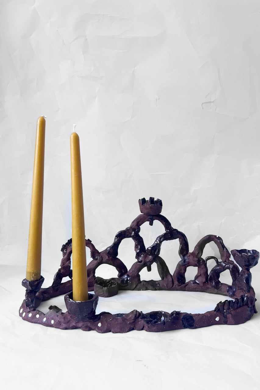 XL Handmade Ceramic Candlestick Holder