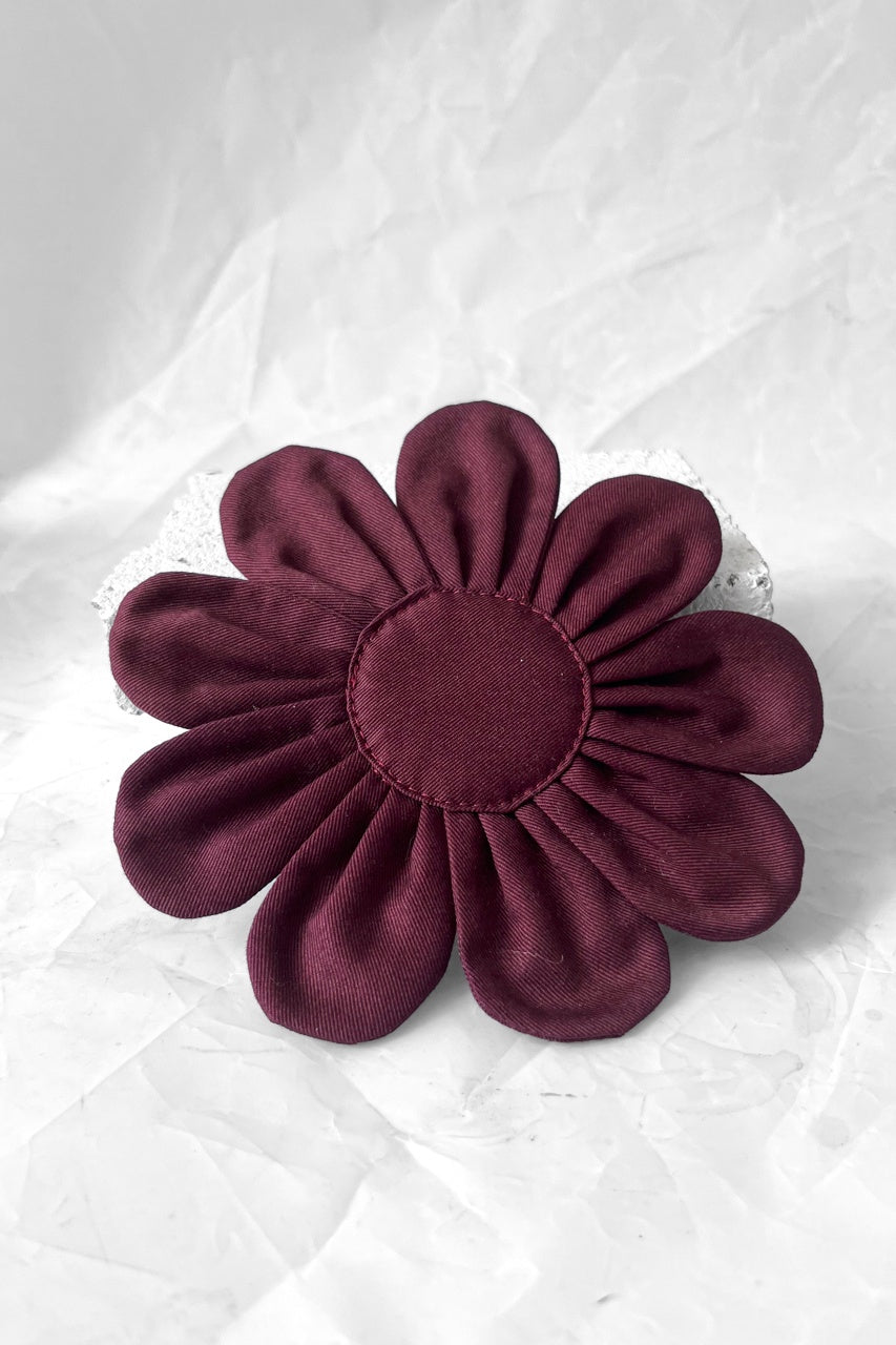 Maroon Flower Hair Clip