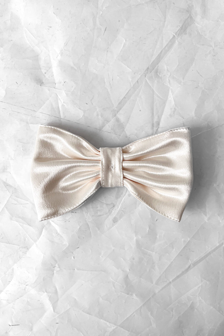 Cream Hair Clip Bow