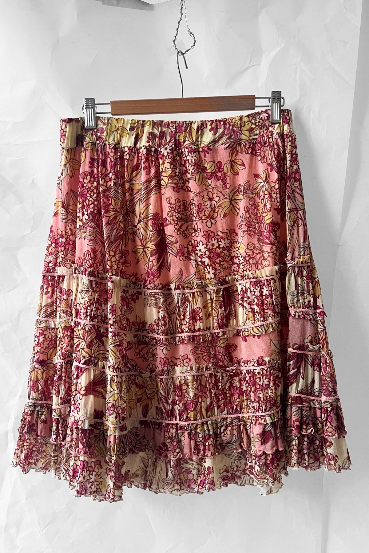 Kenzo Floral Tiered Skirt (M)