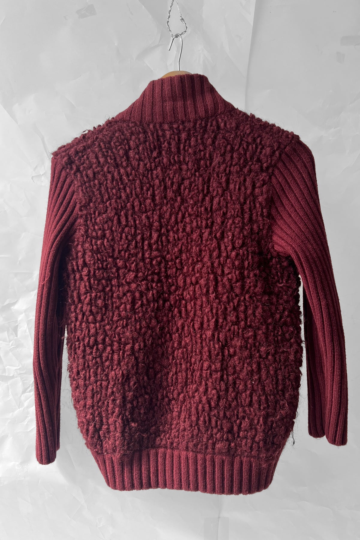 Vintage Celine Zip Maroon Zip Cardigan (S-M)