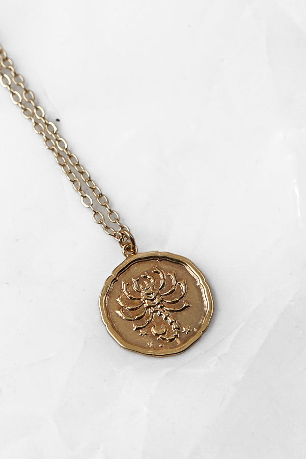 Star Sign Gold Pendant Necklace