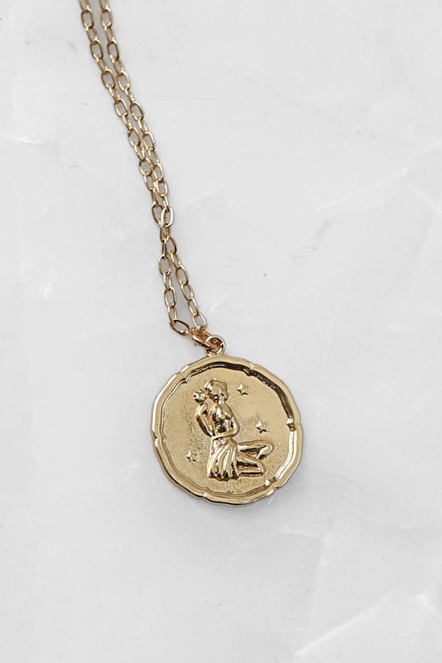 Star Sign Gold Pendant Necklace