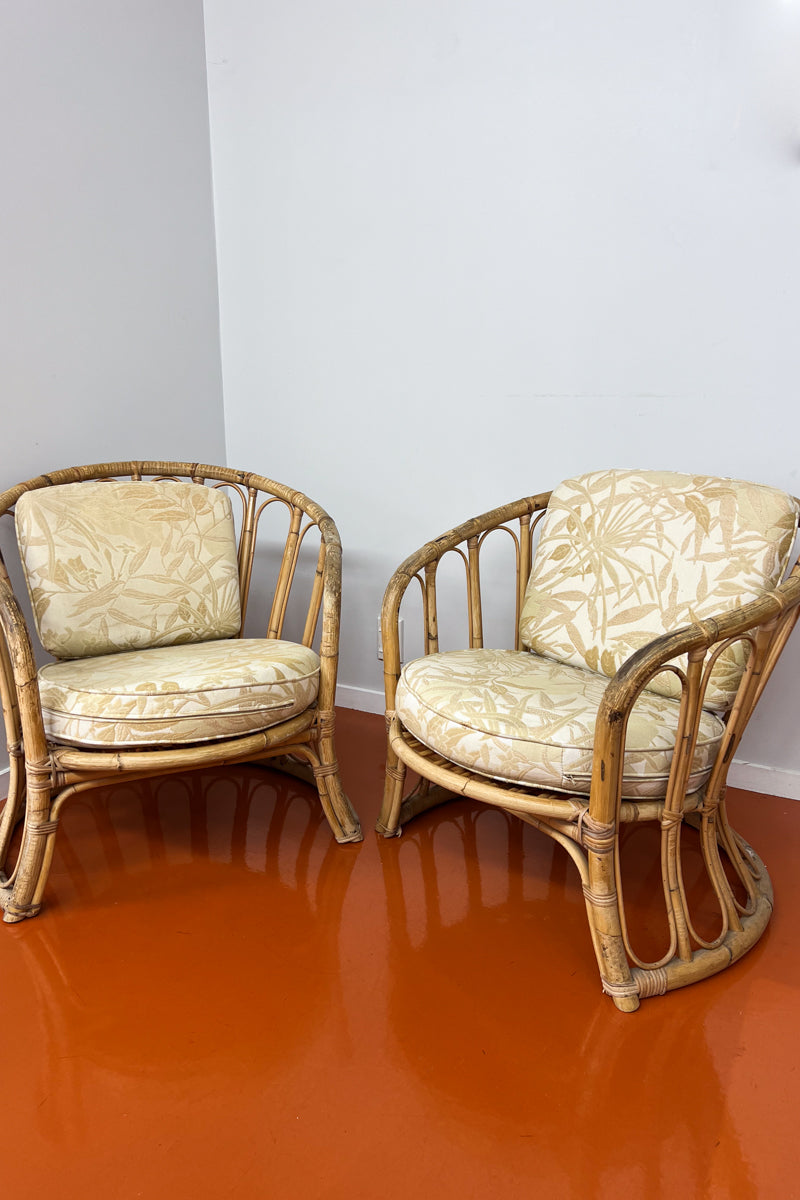 Vintage Pair of Cane Arm Chairs