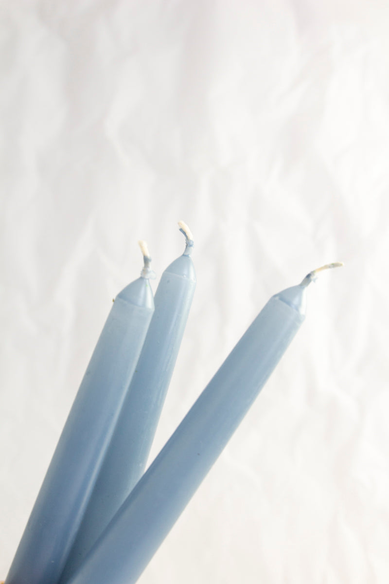 Blue Taper Candle